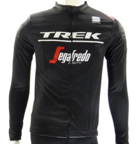 Jersey Ciclismo Ruta Mtb Trek Negro Manga Larga