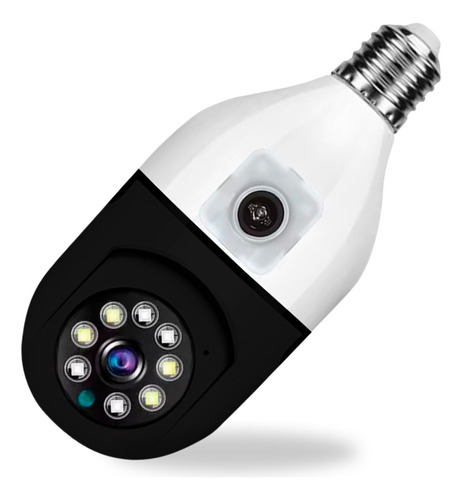 Câmera Segurança Dupla Lente Lâmpada Wi-fi 2.4ghz Yoosee Nfe