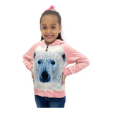 Blusa Plush Infantil Menina Kids Camurça Olyns Aberta