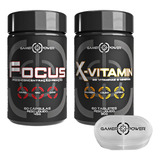 Kit 2 Nootrópicos - 1 Focus + 1 X-vitamin- Gamer Power