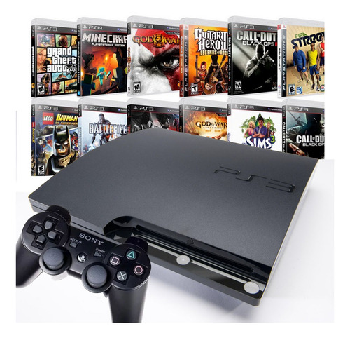 Sony Playstation 3 Slim Ps3 Completo, C/ Games 