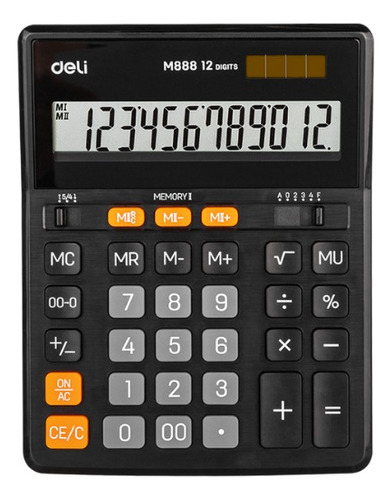 Calculadora Escritorio Dual Deli 12 Dígitos 158*203mm