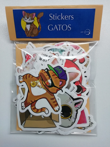 Gatos  Stickers Calcomanias  50 Unidades