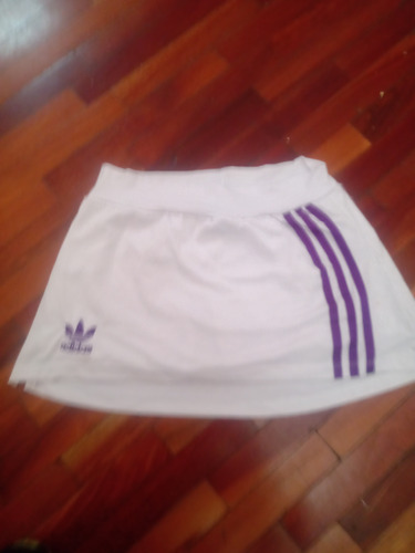 Pollera Pantalón Blanca T M adidas Tenis Patin Hockey 