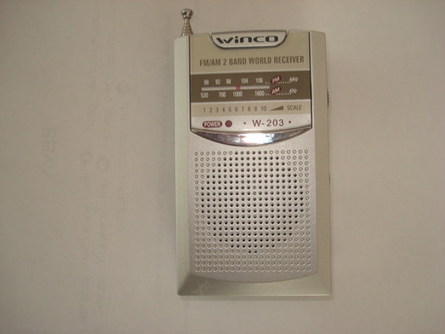 Radio  Winco W203 203 Analógico Portátil Gris Pilas Y Audifo