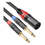 Cable De Audio Xlr Macho A Doble Ts Mono De 1/4  | 1 M