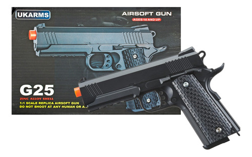 Pistola Ukarms G25 Replica M45a1 Metal Airsoft Resorte 6mm