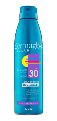 Dermaglós Protector Solar Fps 30 Spray Continuo Invisible Pieles Sensibles