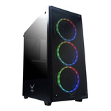 Gabinete Gamer Naceb Player Ventana Rgb Atx Sin Fuente Negro