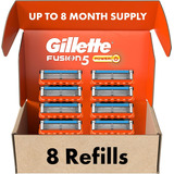 Gillette Fusion Power Men's Razor Blades, 8 Blade Refills