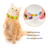 Niblu Pompom Bolas Collar Para Perro Gato 2pcs Hecho A Mano