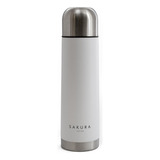 Termo Sakura Bullet Edition 0,5 Litros Acero Inoxidable Color Blanco