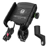 Suporte Liga Alumínio Movel P/moto C/carregador Usb