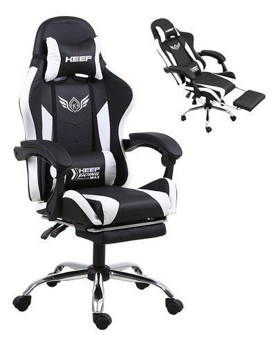 Silla Gamer Gaming Ergonomica Reclinable Con Masaje Lumbar 