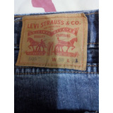 Pantalón Levis 505 Con Spandex 38 X 33 Azul Corte Recto 