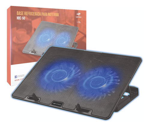 Base Notebook Ergonômica Refrigeração 15,6 Nbc-50bk C3 Tech 