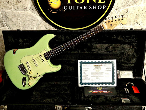 Dunamiz Stratocaster Relic 61 Surf Green Over Sunburst 