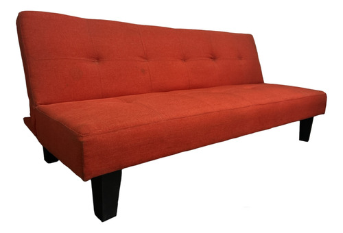 Futon Modelo Napa Sofa Cama Lino Patas Pvc Outlet