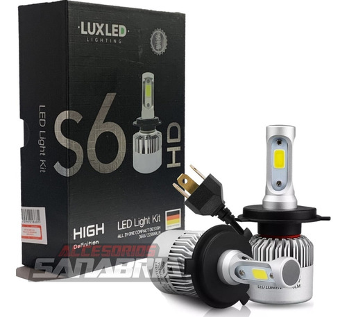 Kit Cree Led S6 32000 Lumenes H1 H7 Hb4 H3 H11 H8 H16 Bora Golf Fox Up C3 C4 Picasso Aircross Lounge Cactus Parnert 208 