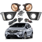 Kit De Faros De Niebla Honda Fit 2015 2016 2017  Con Luz Drl