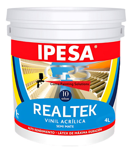 Ipesa Realtek Galón 4lts. Pintura Vinilica Mejor Que Comex