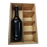 10 X Caja Para Vino Madera Mdf Con Tapa Portavino Entrepaños