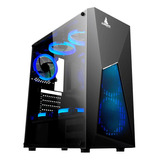 Torre Chasis Iceberg Turbo Z8 + Incluye 5 Ventiladores Azul