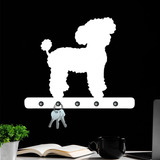 Porta Chaves De Parede 6mm Poodle Toy Branco Decorativo