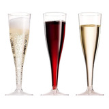 Copas De Plástico Para Vino Champagne 24 Piezas Económicas