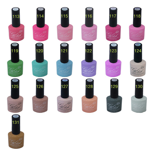 Kit 10  Esmaltes Gel 7.5ml Chic & Fun Unhas Uv Led