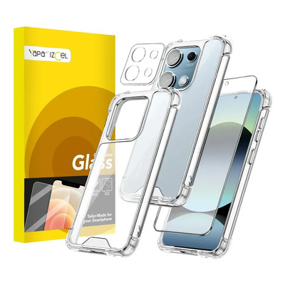 Funda Para Xiaomi Redmi Note 14s Case Uso Rudo + Mica Cristal Templado 9h Sin Bordes+ Protector De Cámara Cristal Templado | MercadoLibre