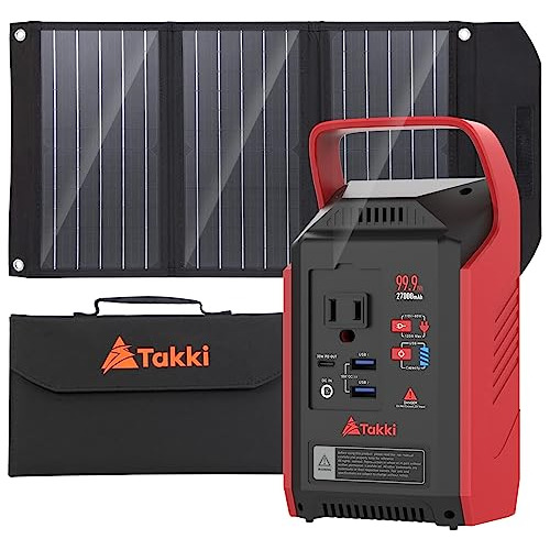 Estación De Energía Portátil Takki 99wh Con Panel Solar