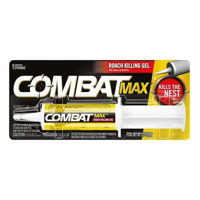 Combat Max Gel Accionada Para Matar Cucarachas 1 Jeringa 60g