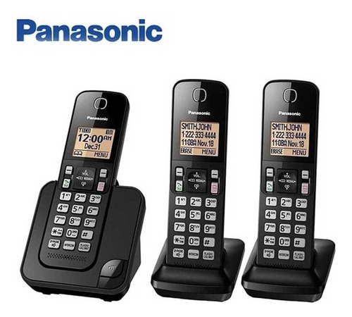 Teléfono Panasonic Kx-tgc353 Inalámbrico - Color Negro