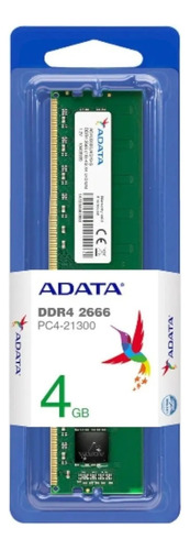 Memória Ram Premier Color Verde  4gb 1 Adata Ad4u26664g19-sgn