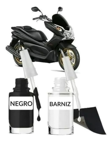 Kit Retoque Para Moto Negro Brillo Universal