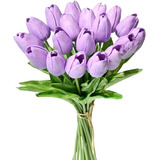 20 Tulipanes, Flores Artificiales Mandys - Lila.