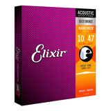 2 Paquetes De Cuerda 10/47 Elixir 11002 Bron. Acústicguitar 