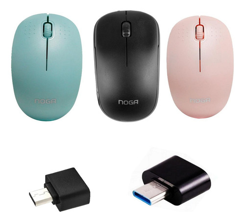 Mouse Inalambrico + Adaptador Tablet Celular Tipo C Teclado 