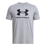 Polera Hombre Under Armour Sportstyle Logo Gris Negro