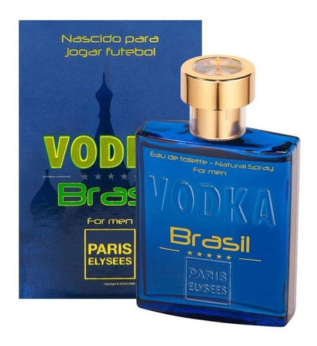 Perfume Vodka Brasil Azul 100ml Paris Elysees - Original