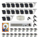 Kit Video Vigilancia Epcom 16 Cámaras 1080p 305mts Utp / 1tb