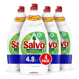 Pack X4 Botellas De Lavatrastes Líquido Salvo Pure 1.2 L C/u