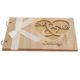 Libro De Invitados De Madera Para Álbum De Boda, Cuaderno De