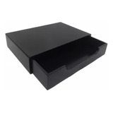 Organizador 1 Gaveta Mdf Preto Para Folhas A4 Escritorio