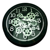 Reloj Pared Con Movimiento De Engranajes 35cm Vintage Zn Ct