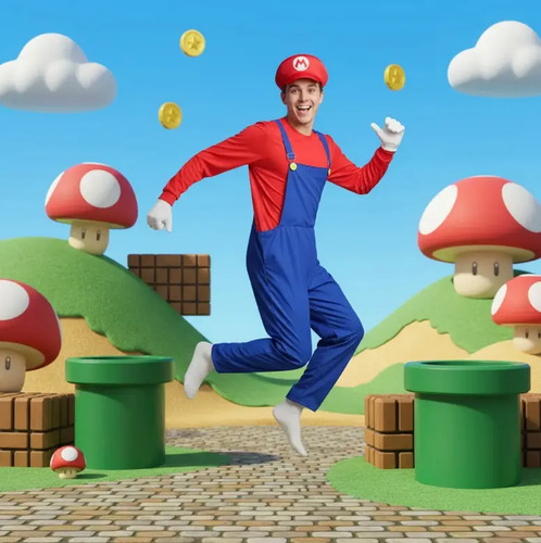Disfraz Mario Con Boina Luigi Adulto Bros | Envío gratis