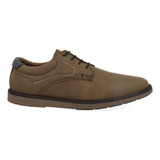 Zapato Casual Vazza Color Café Con Textura Para Hombre