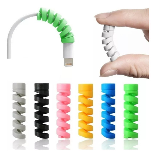 Protector Espiral Silicona Para Cables Cel Usb Universal X4u