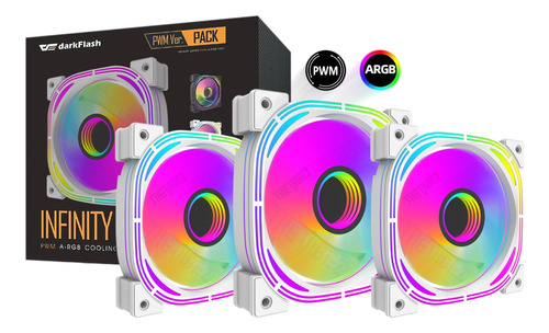 Cooler Aigo Infinity 24 Pro Branco Argb+pwm 3 Fans Darkflash